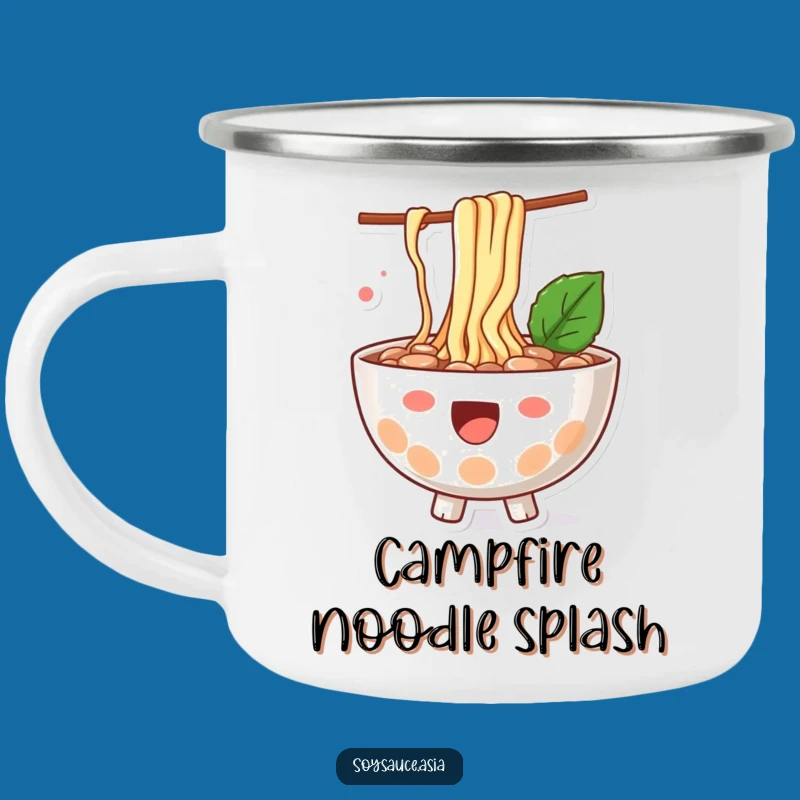 Funny Ramen Splash Camping Mug: Enjoy Your Adventure with Noodles