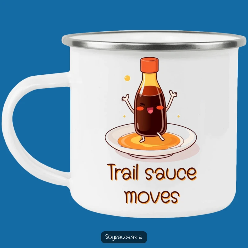 Funny Soy Sauce Dancer Camping Mug: Sip Your Adventure with Flair