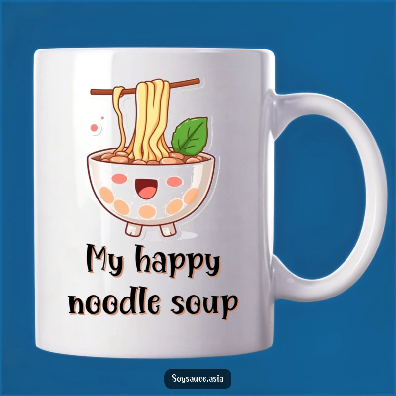 Funny Ramen Splash Mug: Happy Bowl's Noodle Chaos Gift