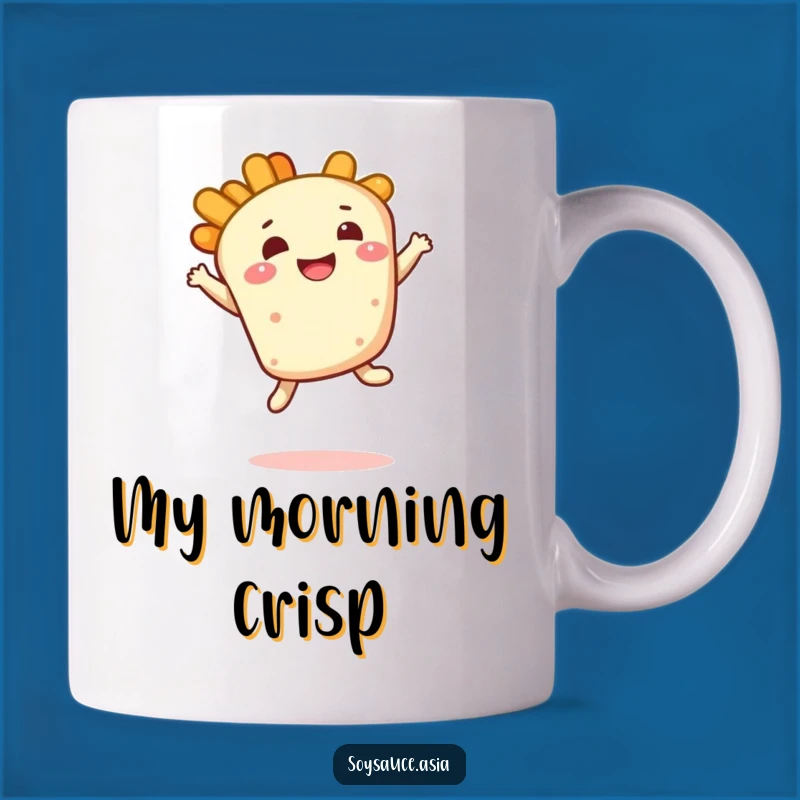 Funny Tempura Leap Mug: Delighted Bite's Bouncy Joy Gift