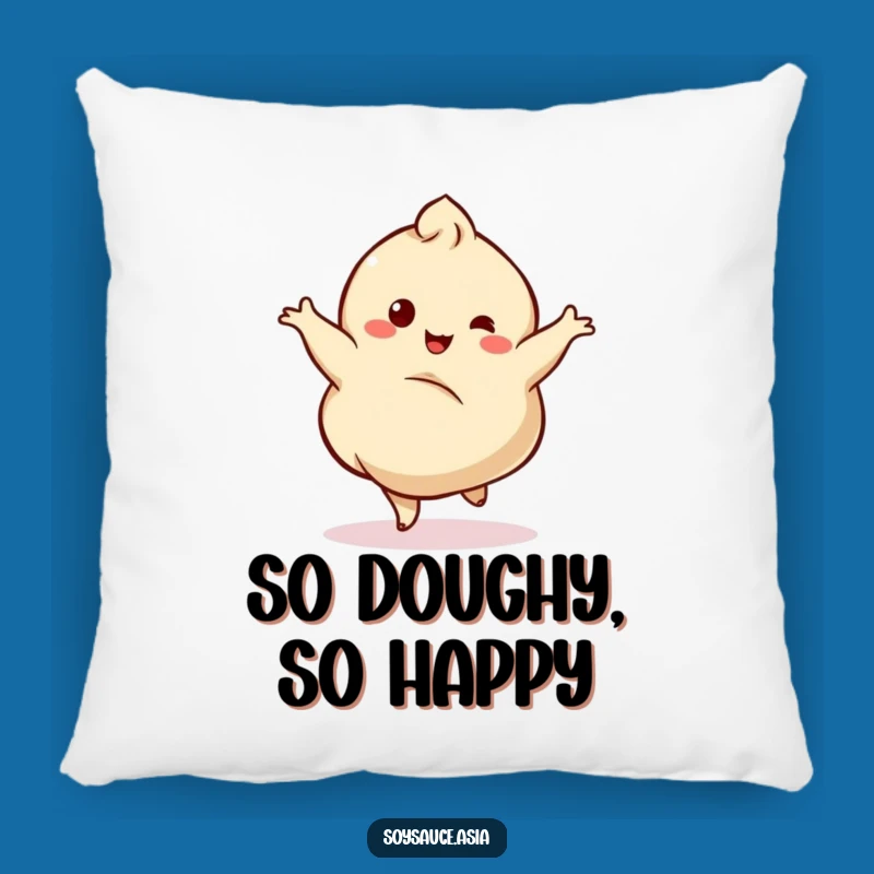 Funny Dancing Dumpling Accent Pillow - Comfy & Hilarious Decor for a Playful Home