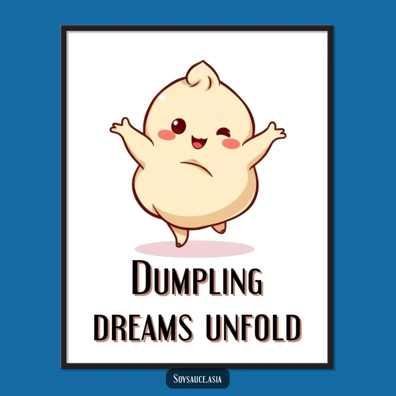 Funny Dancing Dumpling Digital Art - Instant Joyful Decor for Your Walls