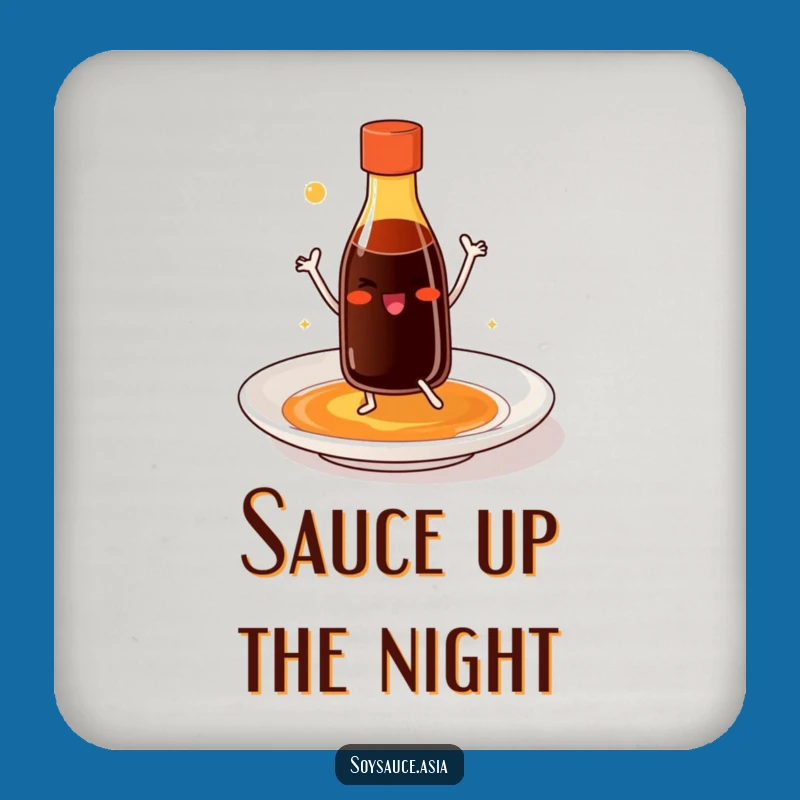 Funny Soy Sauce Dancer Coaster: Protect Surfaces with Dancing Joy