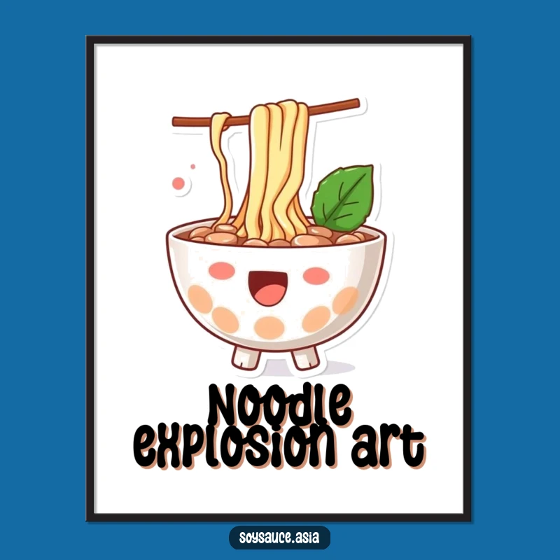 Funny Ramen Splash Poster: Decorate with Noodle Joy & Whimsy