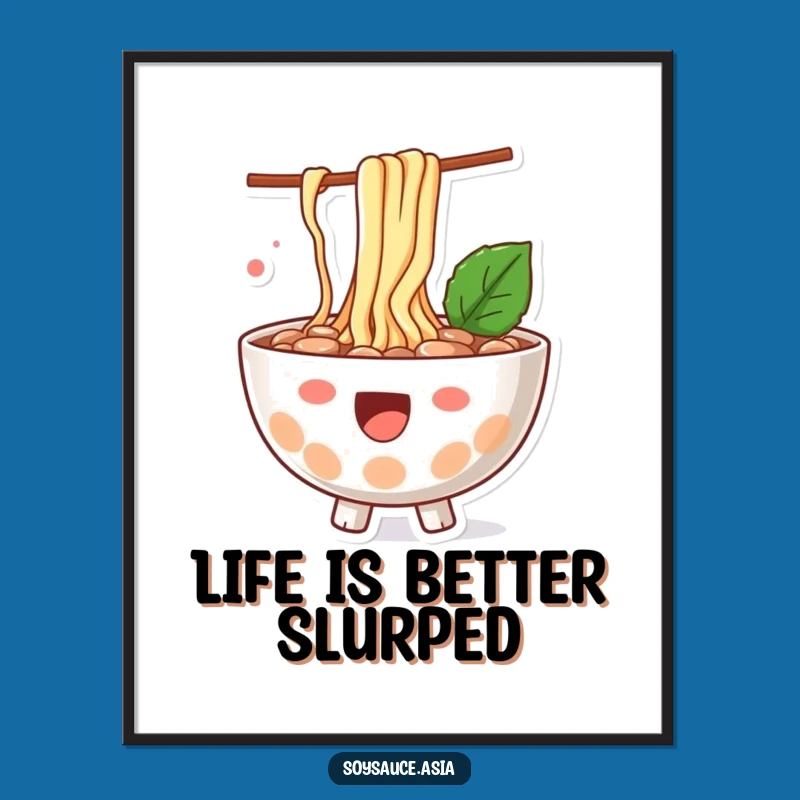 Free Printable Wall Art: Splashing Ramen Bowl - Downloadable Foodie Art