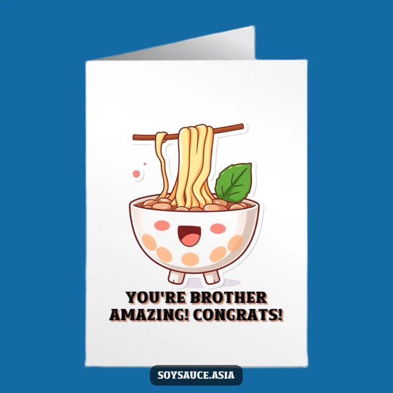 Free Printable Congrats Card: Splashing Success Ramen - Downloadable Witty Wishes