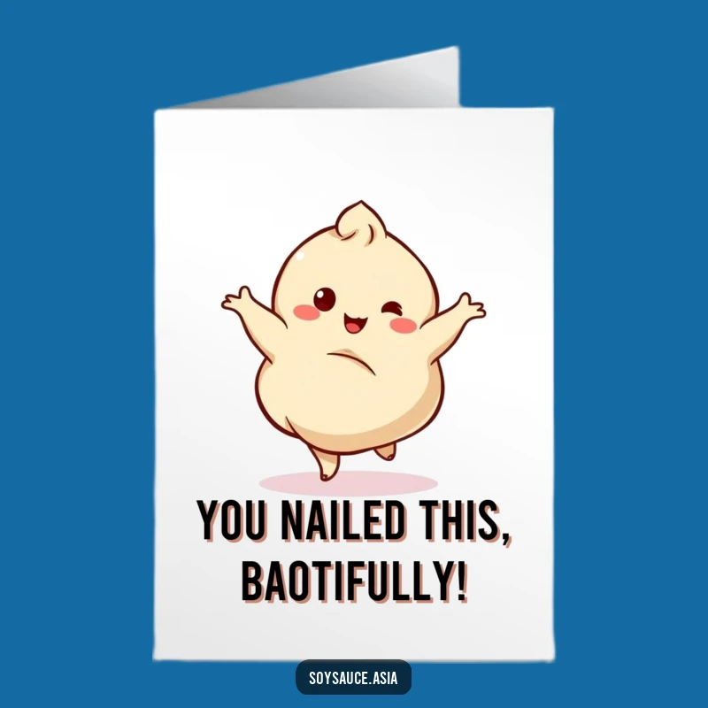Free Printable Funny Dumpling Congratulations Card: Celebrate with a Wobble Downloadable!