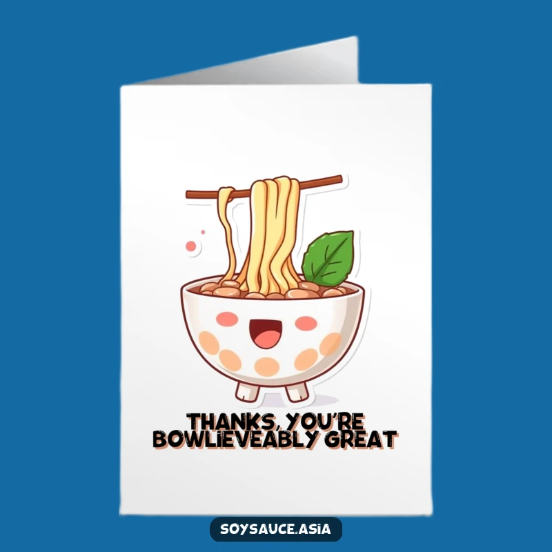 Free Printable Thank You Card: Splashing Ramen Expressing Thanks - Downloadable