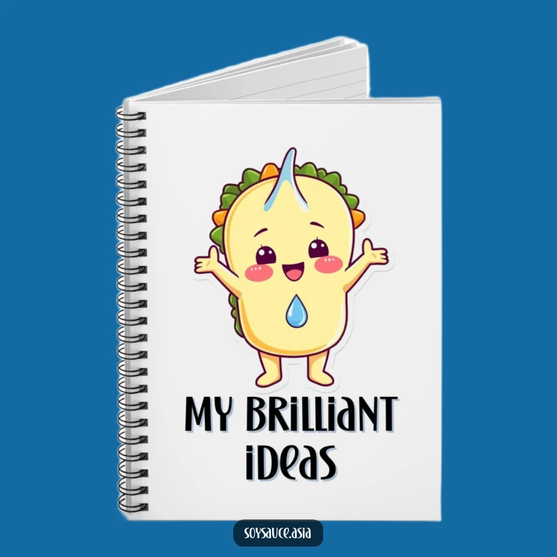 Funny Taco Embrace Rain Drop Notebook - Jot Down Ideas with Hilarious Flair