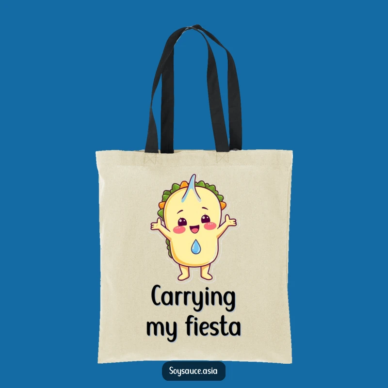 Funny Taco Carrying Rain Drop Tote Bag - Eco-Friendly & Hilarious Shopping Accessory